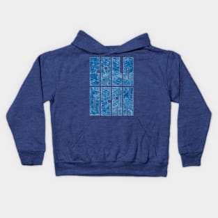 Caloocan, Philippines Map Typography - Blueprint Kids Hoodie